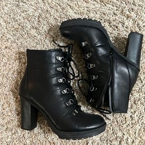 Heeled Combat Boots